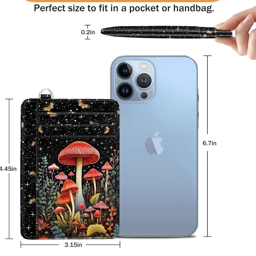 Mushroom Design Card Holder Wallet